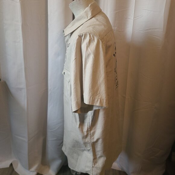 Men's Techstyles S/S button front shirt Jackass Hill Brewery - L - Beige color - Picture 4 of 10